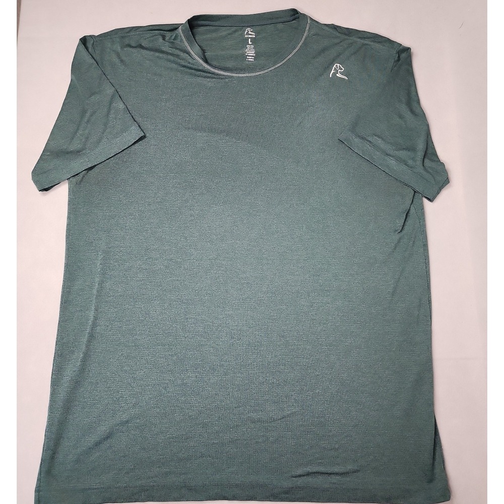 Rhoback Green Tshirt Lg Athletic Performance Golf Short Sleeve Stretch Solid - Picture 2 of 10